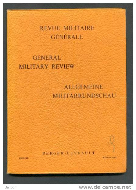 Revue Militaire Générale N°2 - Févtrier 1963 - French