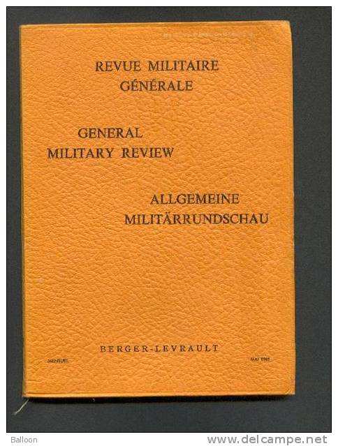 Revue Militaire Générale N°5 - Mai1961 - French