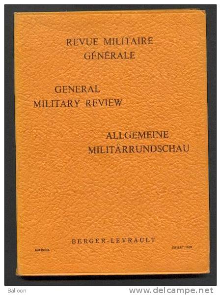 Revue Militaire Générale N°7 - Juillet 1960 - French