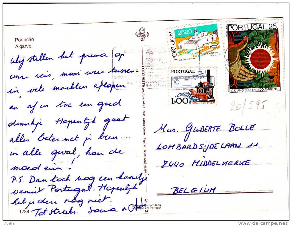 20/595 CP POUR LA BELGIQUE - Postmark Collection