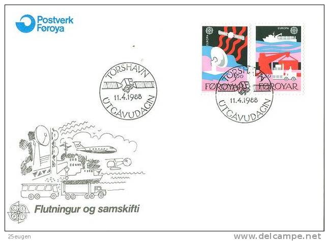 FAROE  EUROPA CEPT 1988 FDC - 1988