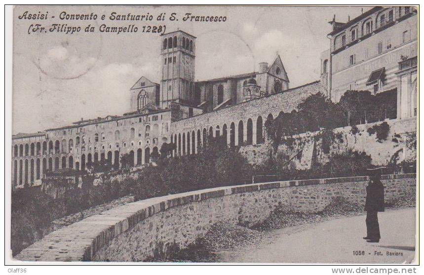 CPA PHOTO ITALIE UMBRIRIA  ASSISI Couvento E Sanctuario Di S. Francesco N°1056 - Autres & Non Classés