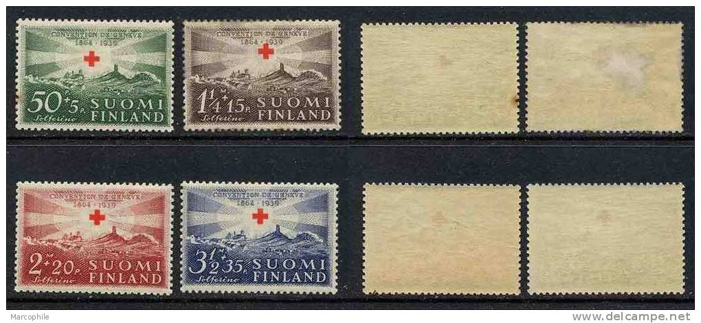 FINLANDE - FINLAND - CROIX ROUGE / 1939  # 214 A 217 **/*  / COTE 39.00  EURO - Unused Stamps