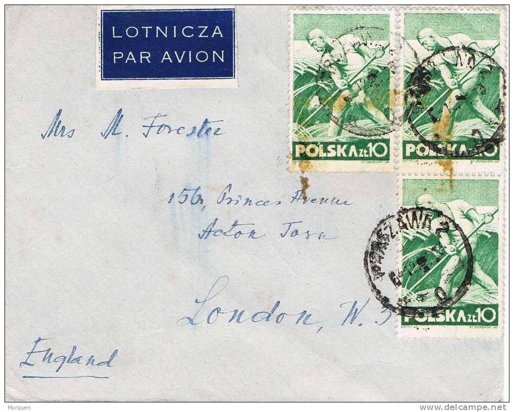 Carta Aerea WARSZAWA (Polonia) 1950. - Covers & Documents