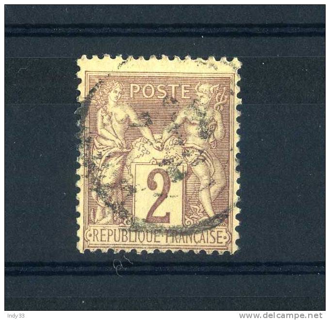 - FRANCE .  N°85 TYPE 2 . OBLITERE - 1876-1898 Sage (Type II)