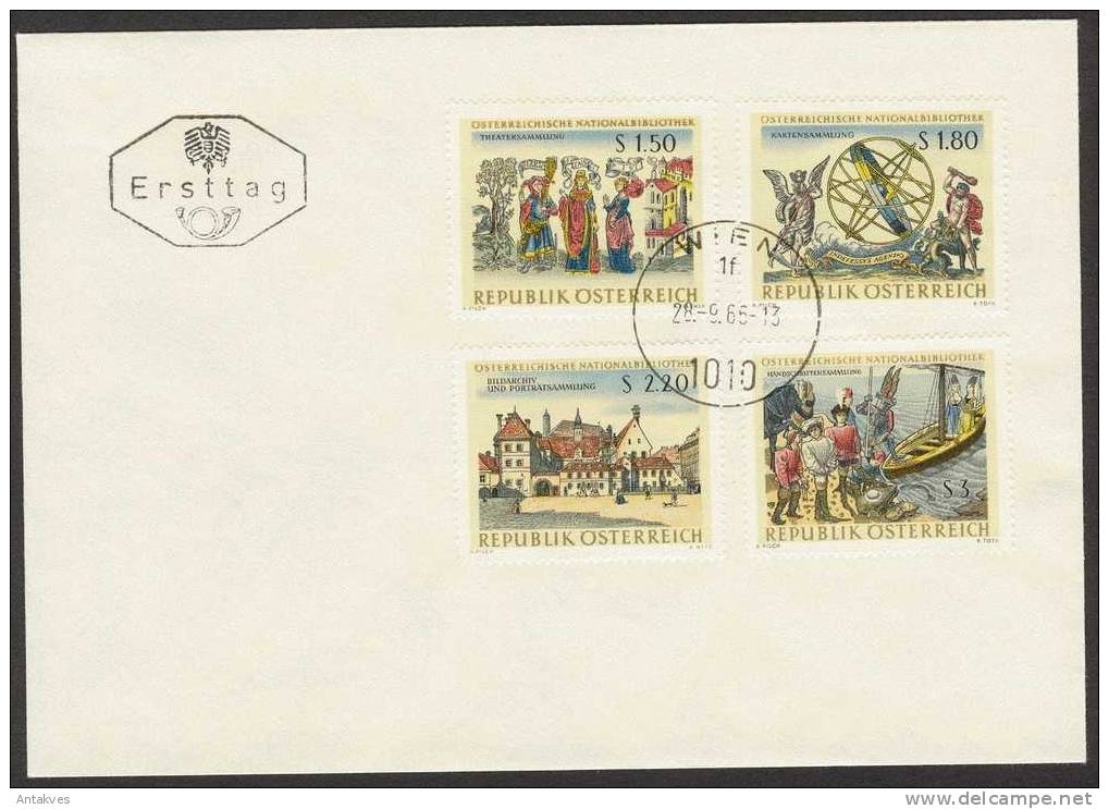 Austria Osterreich 1966 Nationalbibliothek FDC - Storia Postale