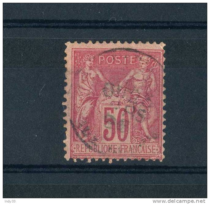 - FRANCE .  N°98  Y T   TYPE 2 . OBLITERE . - 1876-1898 Sage (Type II)