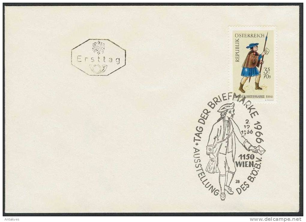 Austria Osterreich 1966 Tag Der Briefmarke FDC - Lettres & Documents