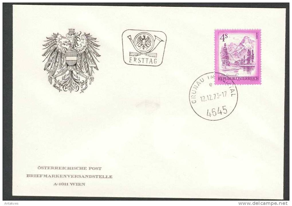 Austria Osterreich 1973 Almsee FDC - Cartas & Documentos