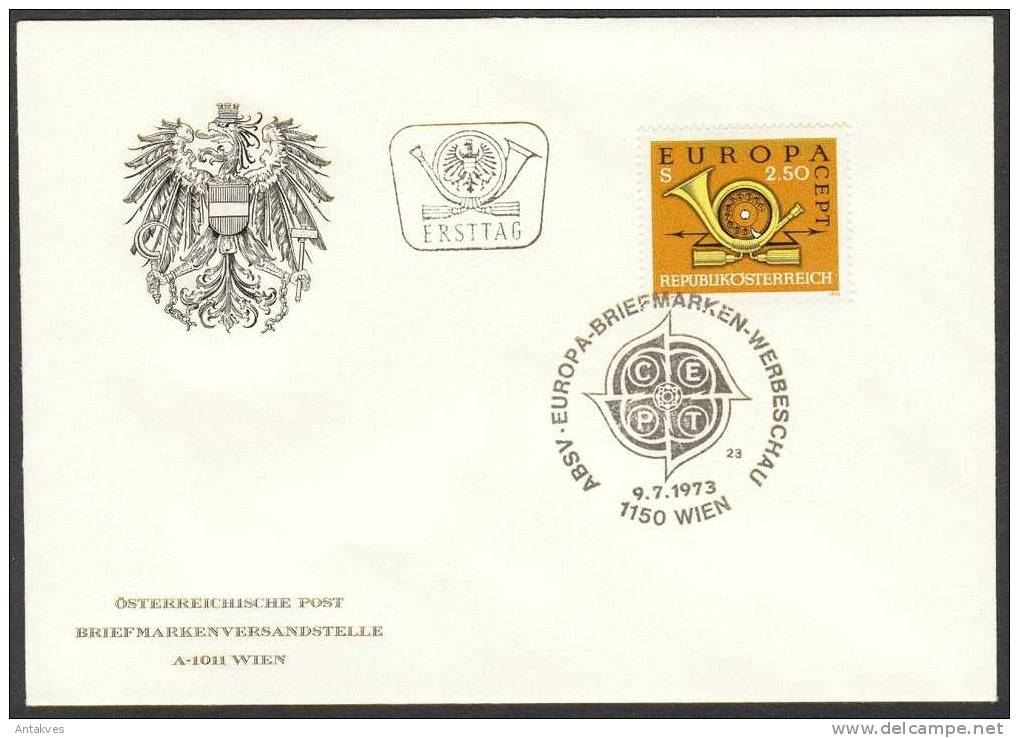 Austria Osterreich 1973 Europa CEPT FDC - 1973