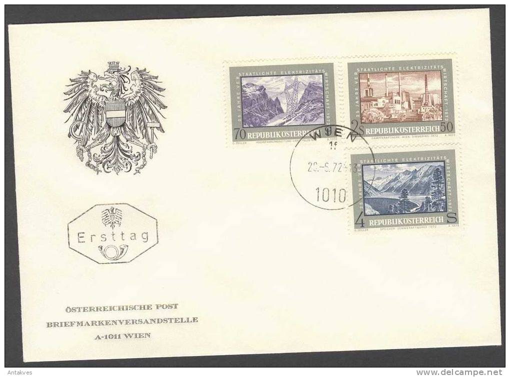 Austria Osterreich 1972 25 Jahre Ver Staatlichte Elektrizitats Wirtschaft FDC - Storia Postale