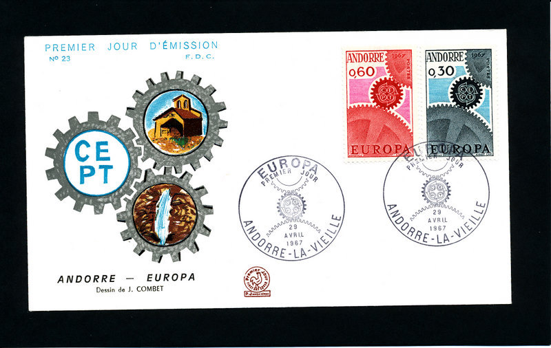 EUROPA   Edifil 199 -200   Año 1967   - MUY NUEVO - - FDC