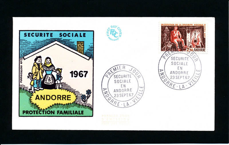 INSTITUCIÓN DE LA SEGURIDAD SOCIAL   Edifil 203   Año 1967   -  MUY NUEVO  - - FDC