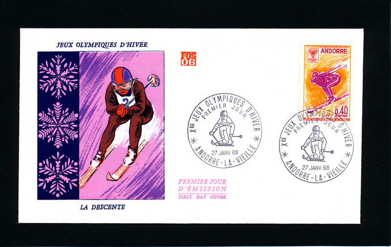 JUEGOS OLIMPICOS DE INVIERNO, GRENOBLE   Edifil 207    Año 1968  -  MUY NUEVO  - - FDC