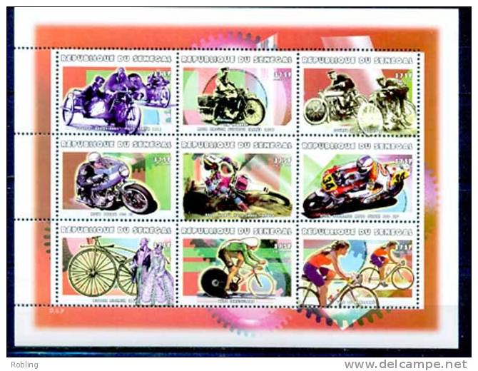 Senegal 1999, Cycle Sports, Michel 1740-48, Sheetlet MNH 16080 - Vélo