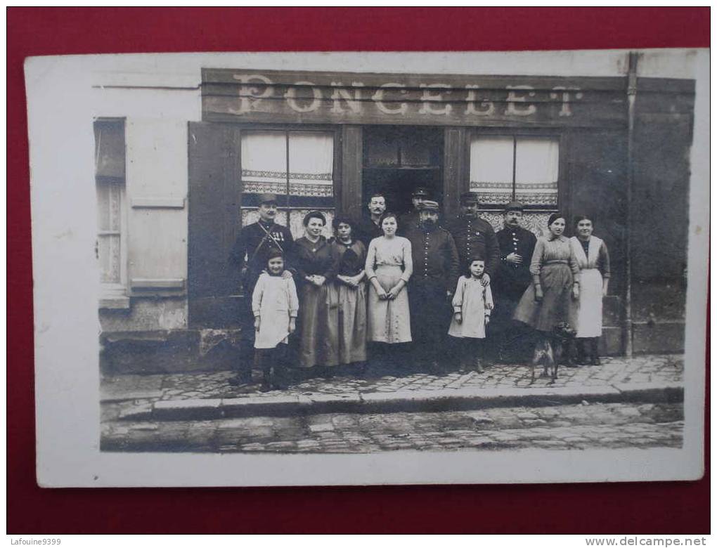 Carte Photo ; Devanture De Boutique :Café Poncelet : A Situer ; Bon état; - Autres & Non Classés
