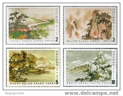 1982 Ancient Chinese Poetry Stamps -Tang Pine Mount Snow Seasons 7-1 - Climat & Météorologie