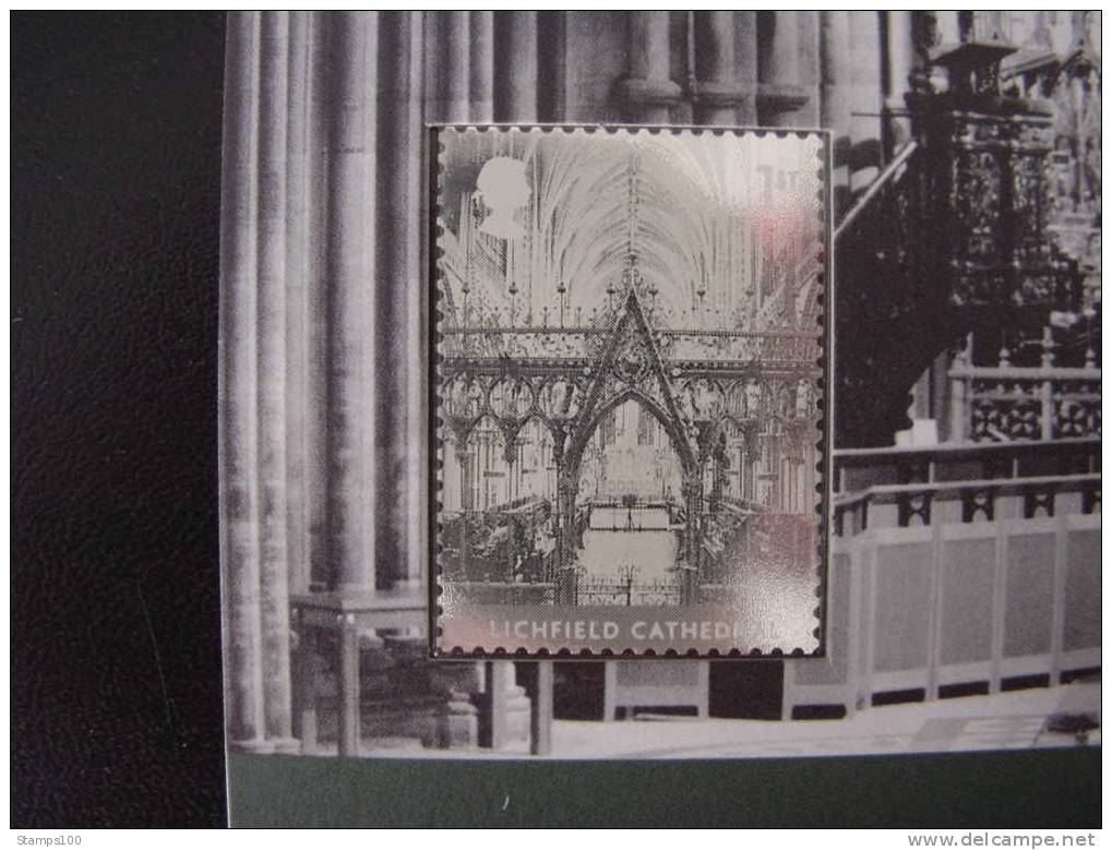 GREAT BRITTAIN, GROSBRITANNIEN, GRANDE BRETAGNE LICHFIELD CATHEDRAL (SILVER) 2008  MNH **(BOXENG-ROOD) - Abarten & Kuriositäten