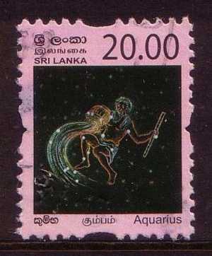 2007 -  Sri Lanka Constellations Rs 20 AQUARIUS Stamp FU - Sri Lanka (Ceylon) (1948-...)