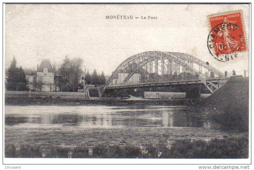 Carte Postale Ancienne Monéteau - Le Pont - Moneteau