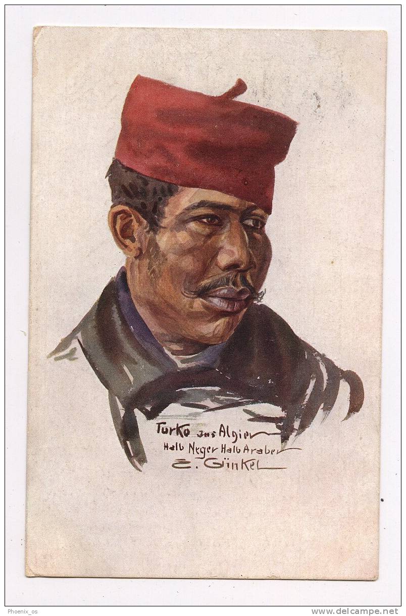 ALGERIA - Turk, Ethno Postcard, Feldpost Mark, WW1, 1916. - Non Classés