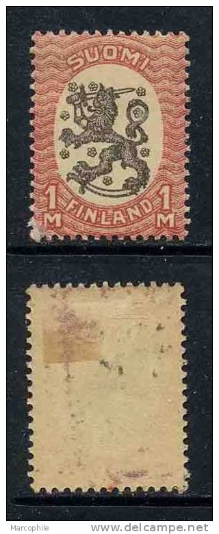 FINLANDE - FINLAND / 1918 - 1 M. Carmin Et Noir # 77  * - Ongebruikt