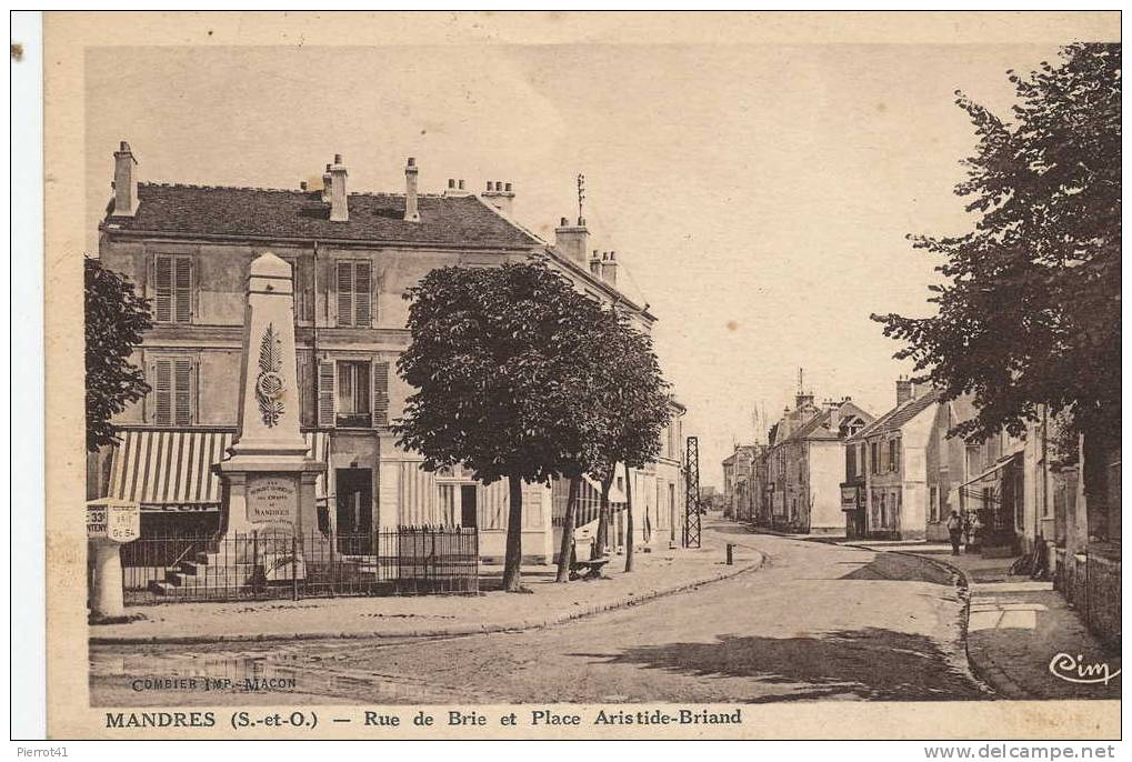 MANDRES - Rue De Paris Et Place Aristide Briand - Mandres Les Roses