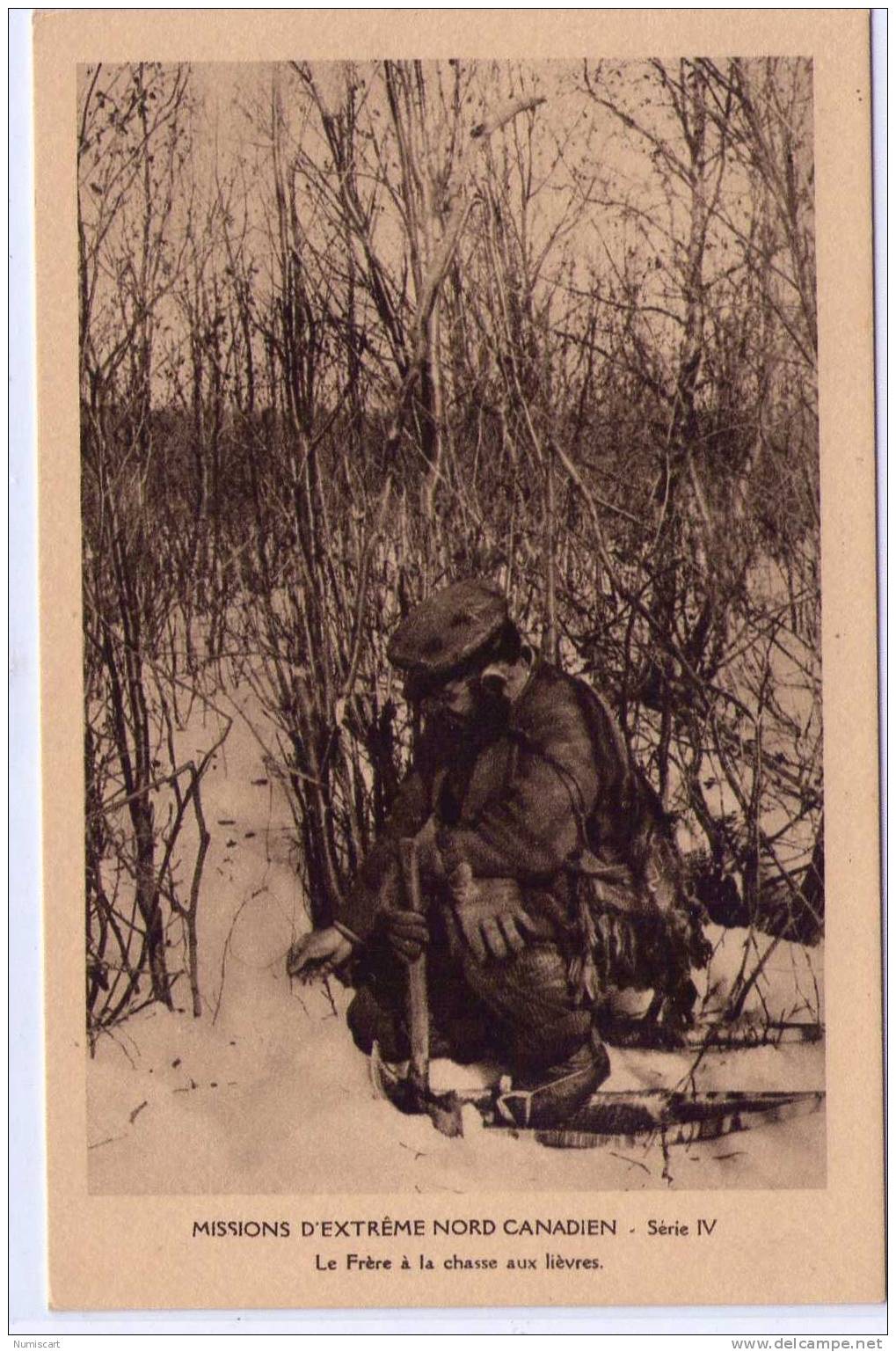 Canada..animée..Missions D´Extrème Nord Canadien..la Chasse Aux Lièvres..dans La Neige - Otros & Sin Clasificación