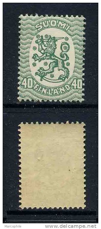 FINLANDE - FINLAND / 1921 - 40 P. Vert # 102 * / COTE 2.25 EURO - Ongebruikt