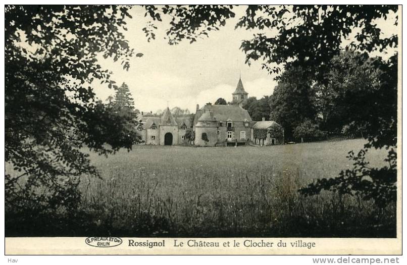 Rossignol Le Chateau Et Le Clocher Du Village B111 - Tintigny