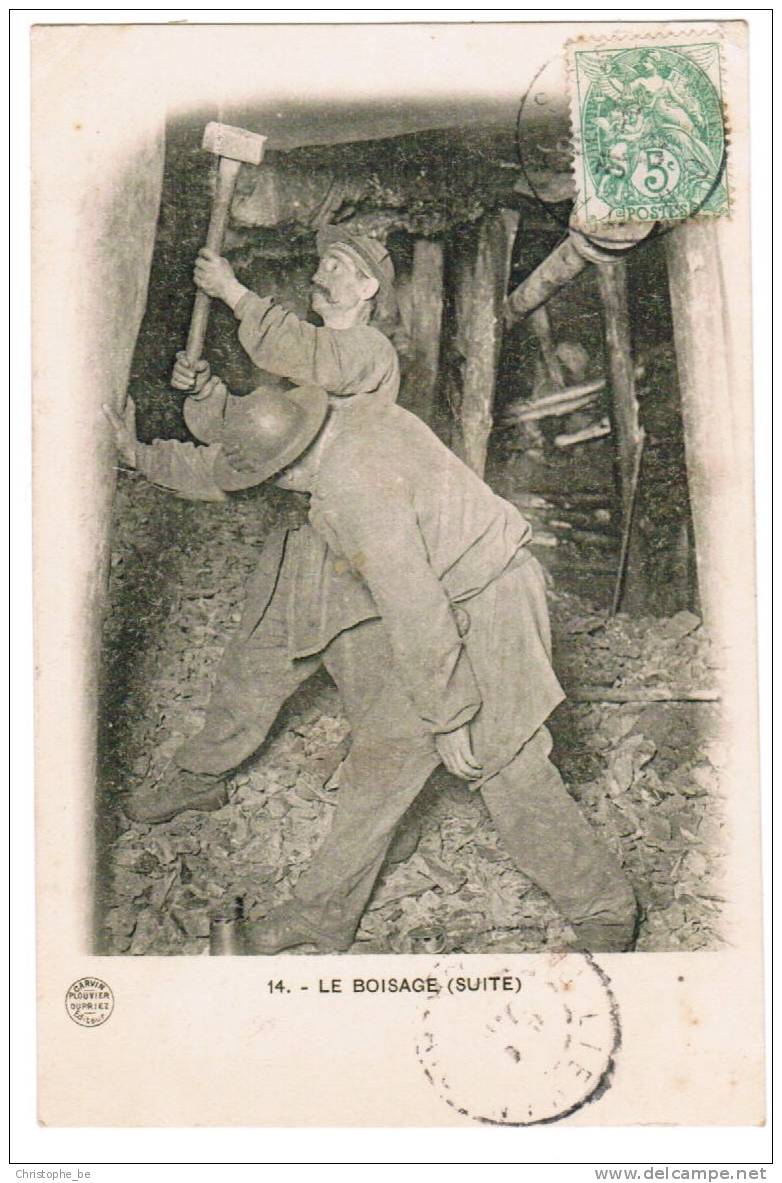 Mines Et Mineurs, Le Boisage Carvin, Plouvier Dupriez (pk1148) - Mines