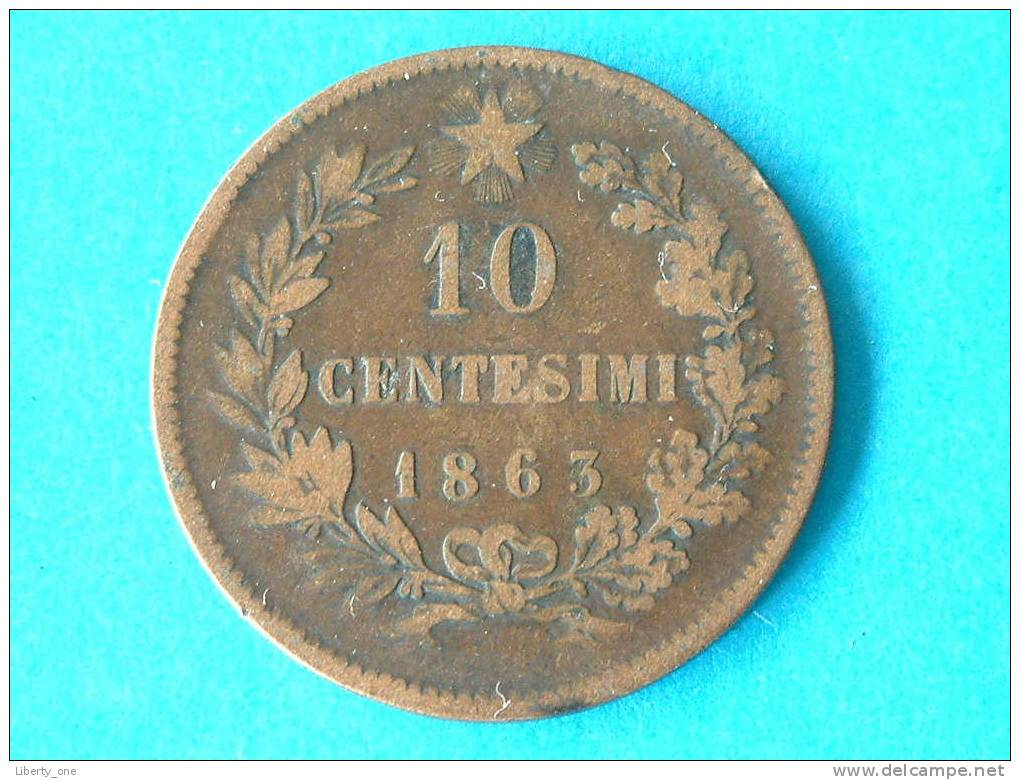 1863 - 10 CENTESIMI / KM 11.2 ( For Grade, Please See Photo ) ! - 1861-1878 : Victor Emmanuel II