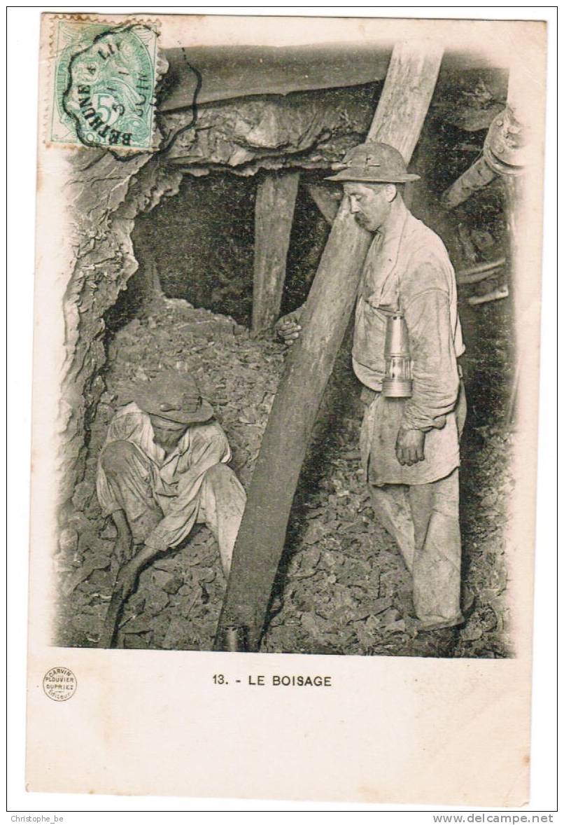 Mines Et Mineurs, Le Boisage, Carvin, Plouvier Dupriez (pk1151) - Mines