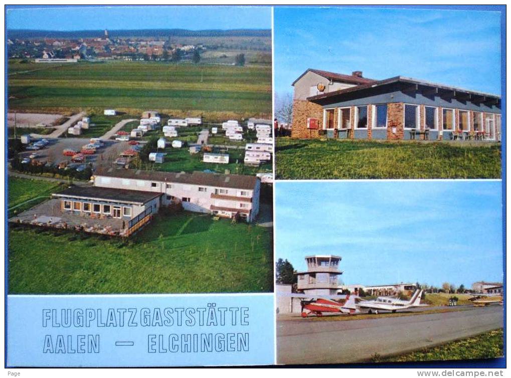 Aalen,Elchingen,Flugplatzgaststätte,3-Bild-Karte,1970 - Aalen