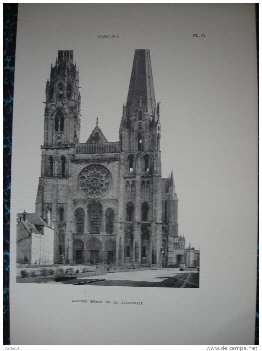 Librairie De L´Architecture Et Des Arts 1931  /  Clocher Roman De La Cathédrale...CHARTRES ( Eure-et-Loir ) - Architektur