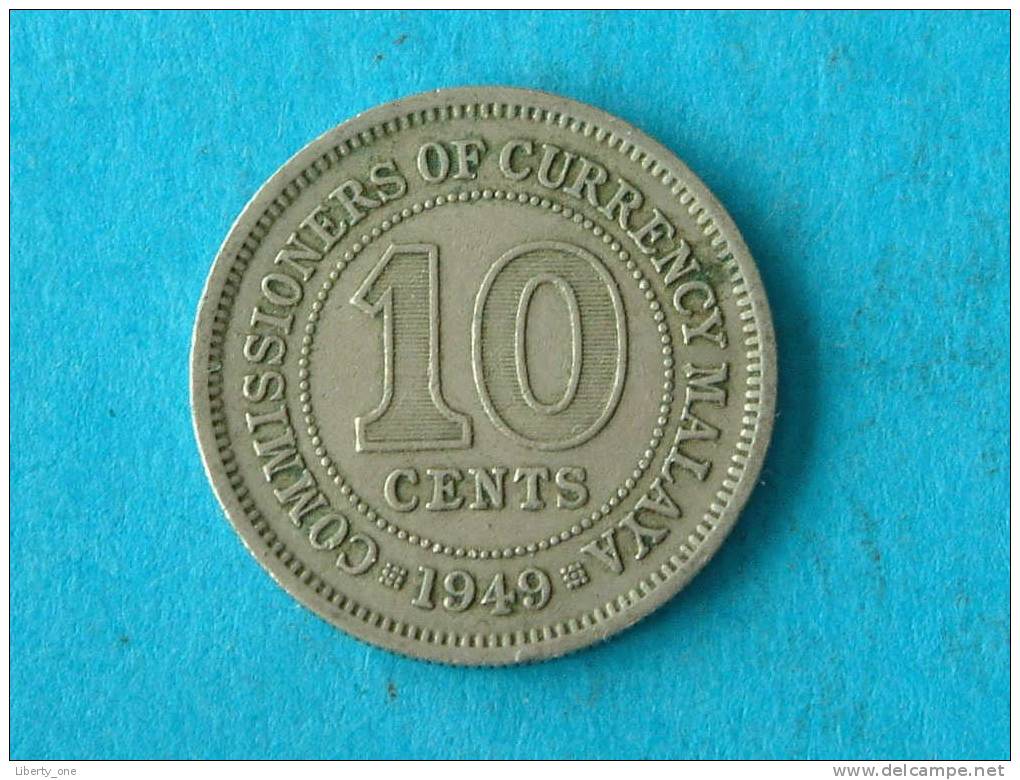 MALAYA 1949 - TEN CENTS / KM 8 ( For Grade, Please See Photo ) ! - Colonies