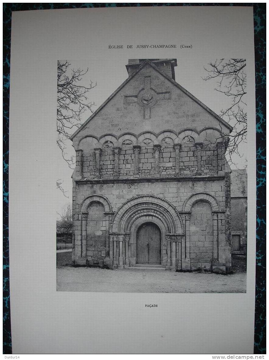 Librairie De L´Architecture Et Des Arts 1931  /  Église De JUSSY-CHAMPAGNE (  Cher ) - Arquitectura