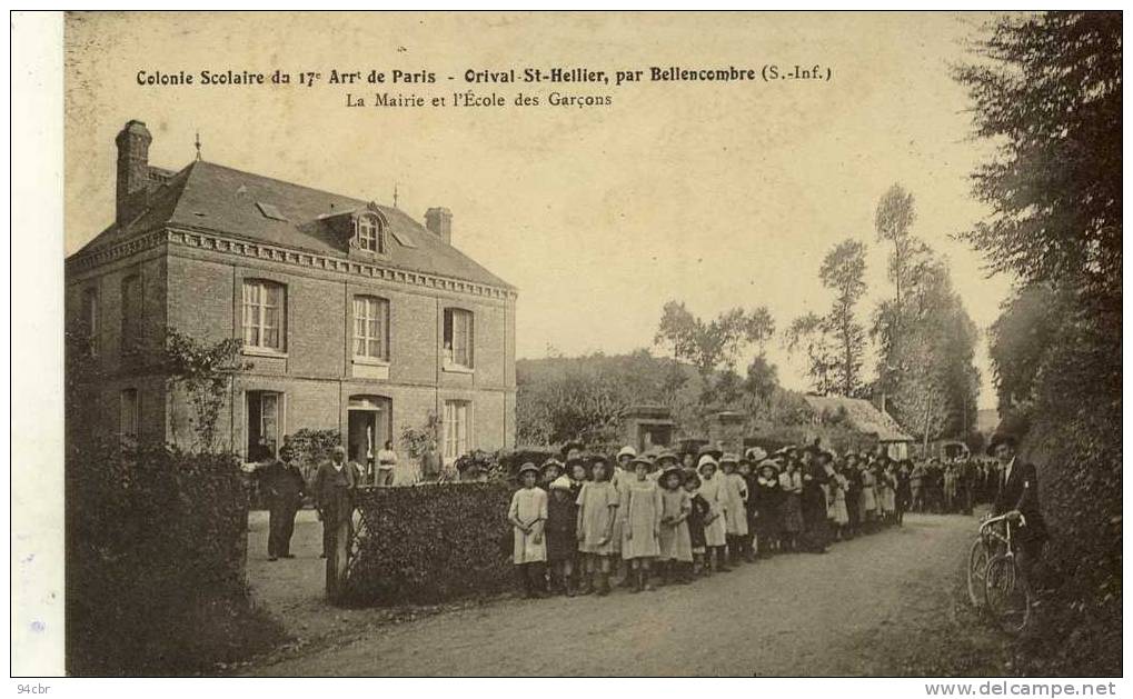 CPA (76)    ORIVAL ST HELLIER PAR BELLENCOMBRE Colo Scolaire Du 17e Arrt De Paris - Bellencombre