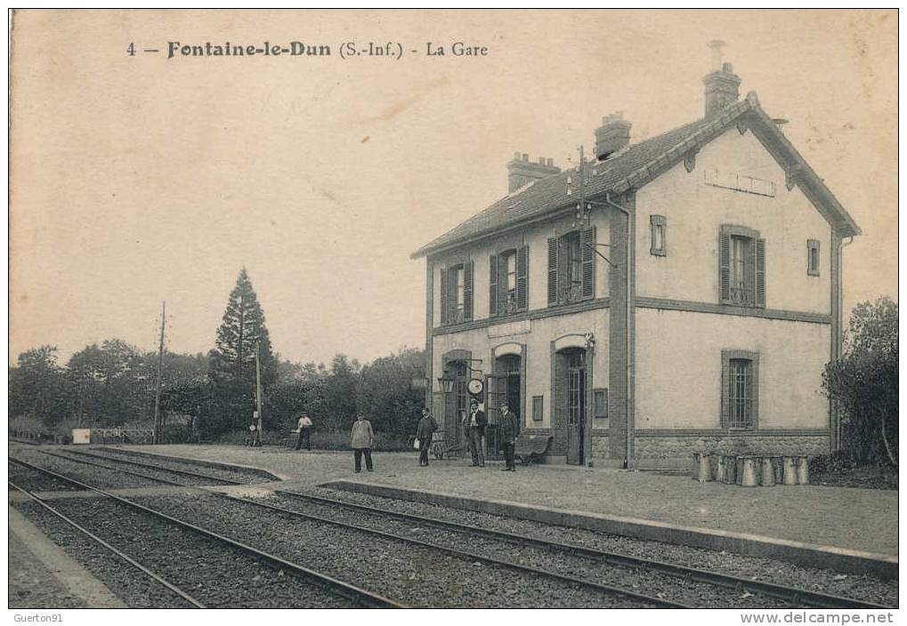 CPA (76)  FONTAINE LE DUN  La Gare - Fontaine Le Dun