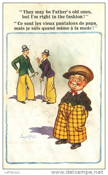 Illustrateur- Ref B134- Humour -humoristique - Illustrateur Donald Mc Gill - Theme Enfants -pantalons -la Mode - Mc Gill, Donald