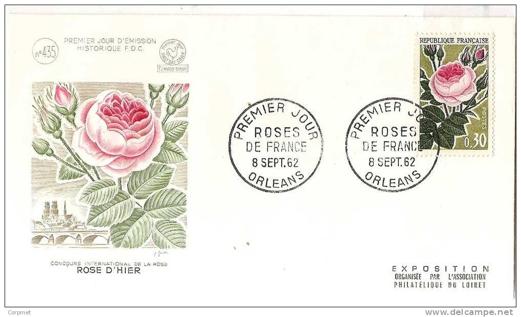 FLOWERS - ROSES - FRANCE - VF First Day Cover  - Yvert # 1357 - ORLEANS 8/9 - Roses