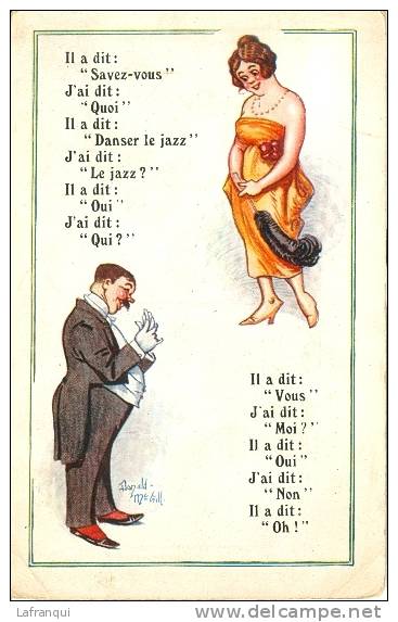 Illustrateur- Ref B128- Humour -humoristique - Illustrateur Donald Mc Gill - Couple - Danser Le Jazz - - Mc Gill, Donald