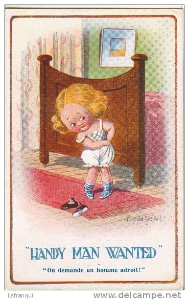 Illustrateur- Ref B127- Humour -humoristique - Illustrateur Donald Mc Gill - Enfant Fillette - - Mc Gill, Donald