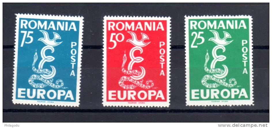 Roumanie 1958, Europa 58 ** Cote Dallay 75 € - 1958
