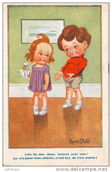 Illustrateurs- Ref B122- Humour -humoristique - Illustrateur Donald Mc Gill - Couple D Enfants   - Carte Bon Etat - - Mc Gill, Donald
