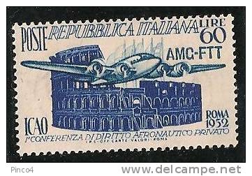 TRIESTE A DIRITTO AERONAUTICO PRIVATO 1952   LINGUELLATO - Neufs