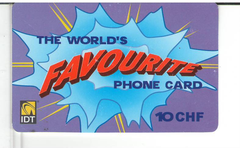 IDT - The World's Favourite Phonecard - Operatori Telecom