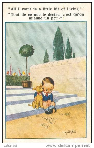 Illustrateurs- Ref B93- Humour -humoristique - Illustrateur Donald Mc Gill - Enfants-le Petit Chien  -carte Bon Etat - - Mc Gill, Donald