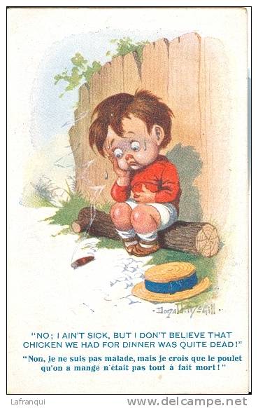 Illustrateurs- Ref B92- Humour -humoristique - Illustrateur Donald Mc Gill - Enfants-le Cigare -tabac  -carte Bon Etat - - Mc Gill, Donald