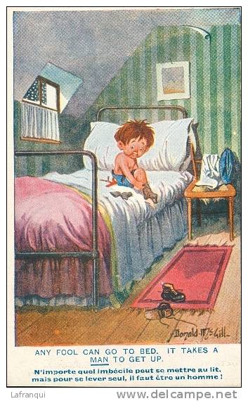 Illustrateurs- Ref B89- Humour -humoristique - Illustrateur Donald Mc Gill - Enfants- Carte Bon Etat - - Mc Gill, Donald